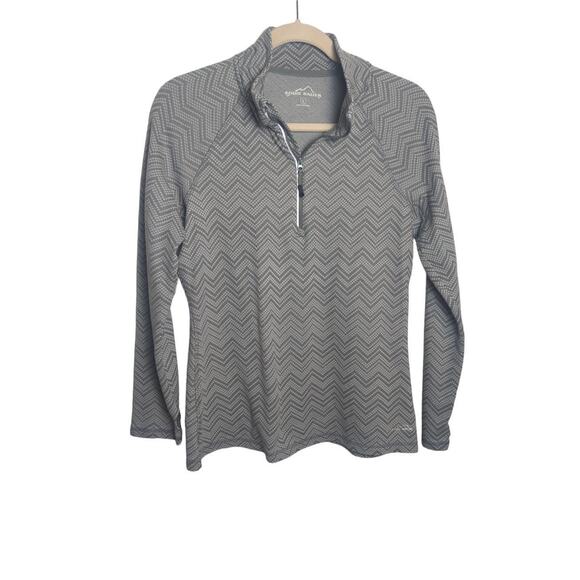 Eddie Bauer Tops - Eddie Bauer Womens Size Large Quarter Zip Athletic Stretch Top Long Sleeve Shirt